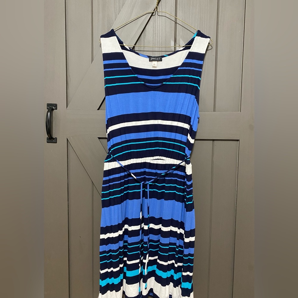 Joei & I Blue Striped Dress